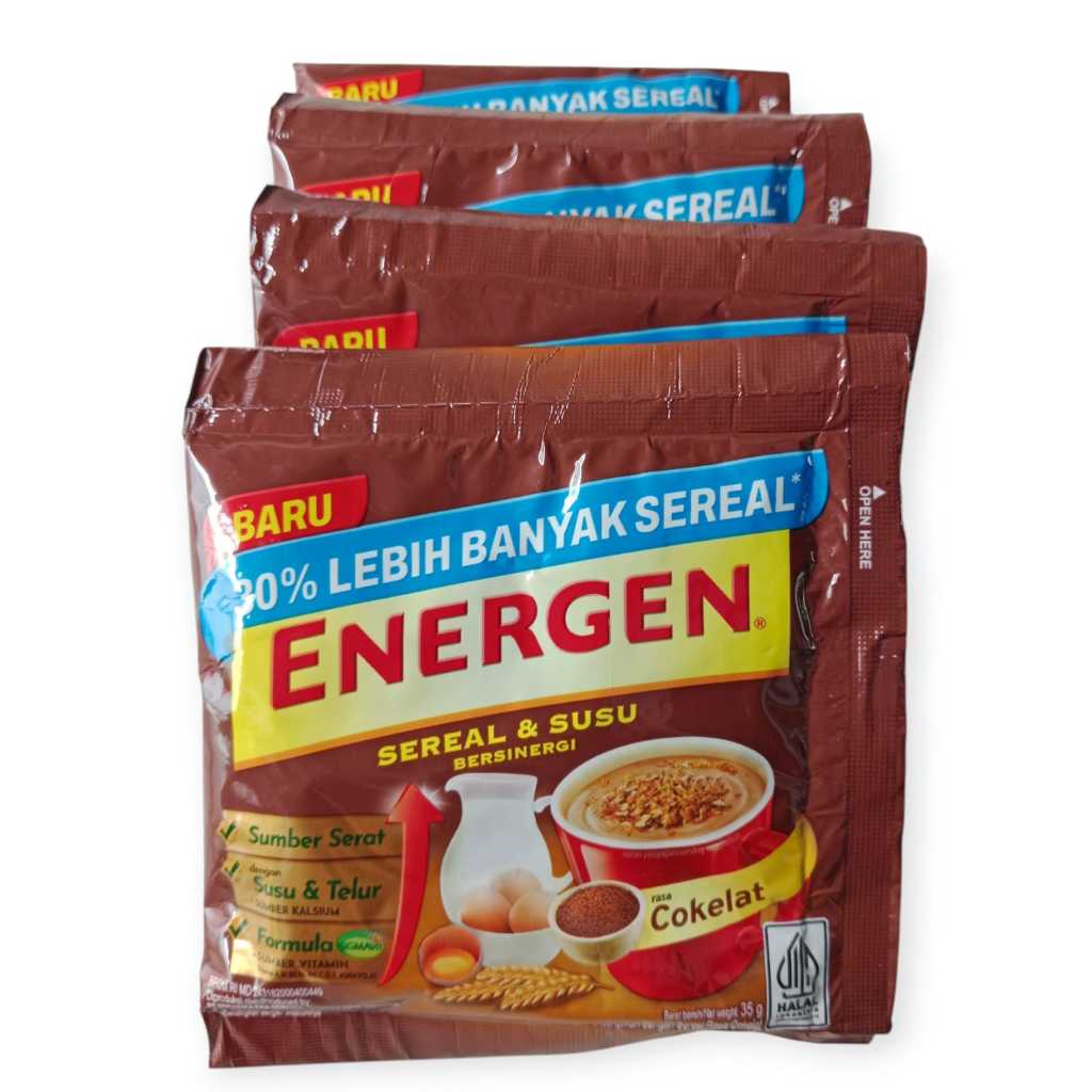 

Energen Sereal & Susu Rasa Cokelat 30gr / Serbuk Minuman