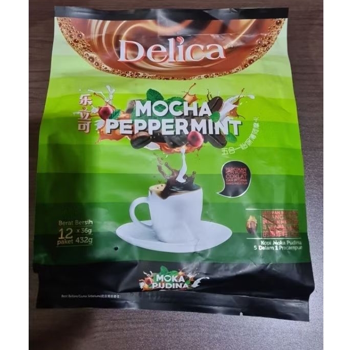 

DELICA MOCHA PEPPERMINT COFFEE PER BUNGKUS ISI 12 SASHETS