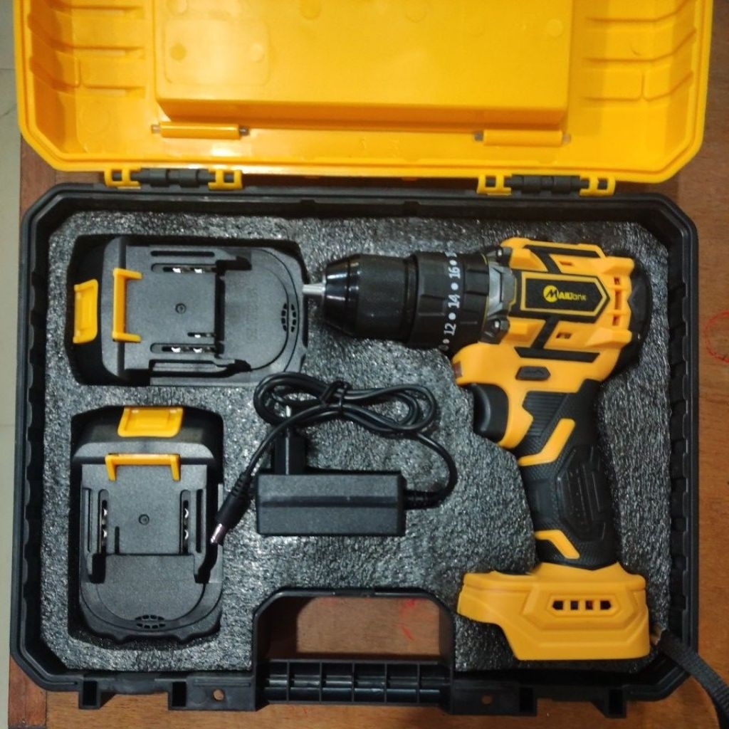 bor cordless mailtank 21volt (brushless) / bor baterai mailtank 21v kepala besi 21v bor beton batter