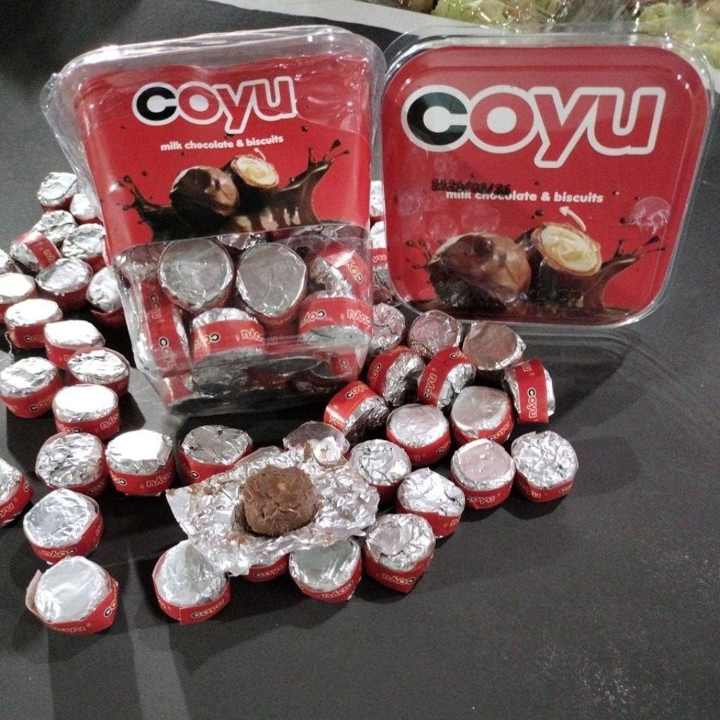 

Coyu Milk Chocolate & Biskuit 1 cup isi 50 pcs