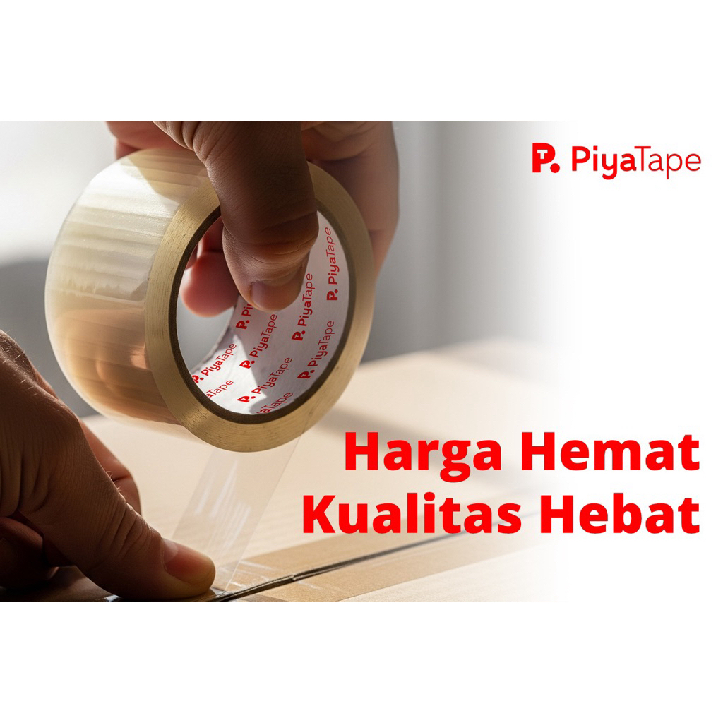 

(Bisa COD) lakban 100 yard bening dan cokelat | lakban 45 x 100yard | lakban PIYA TAPE promo