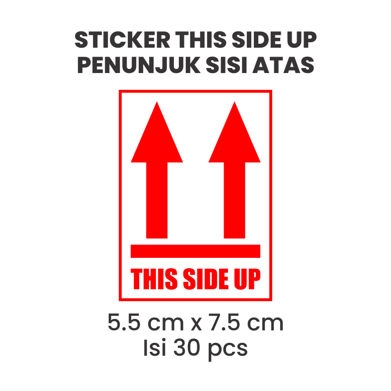 

Sticker This Side Up Penunjuk Sisi Atas Isi 30 Pcs