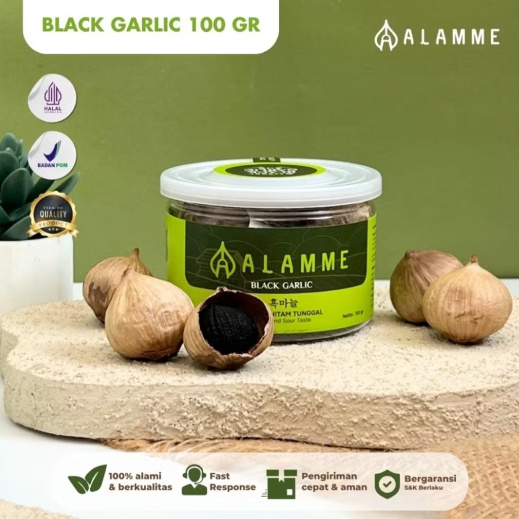 

Alamme Black Garlic - Bawang Hitam Tunggal 100gr