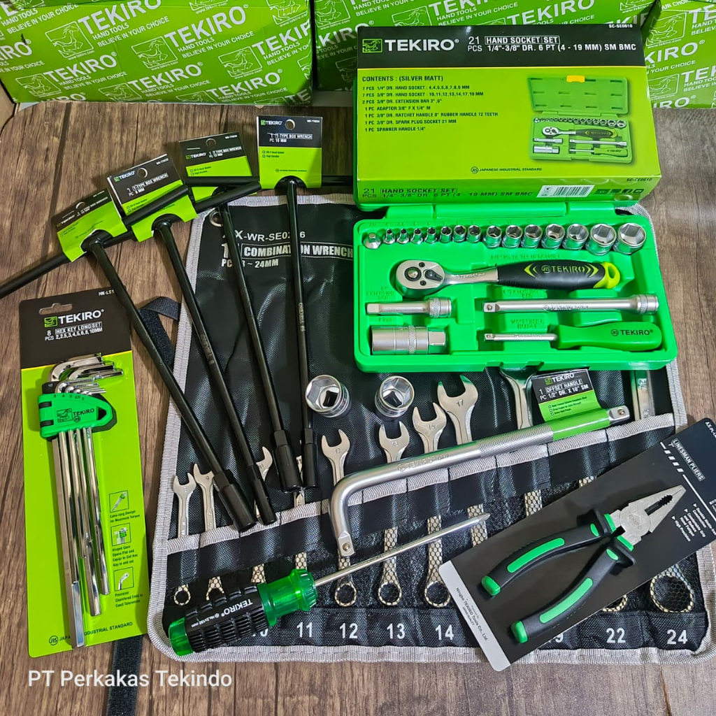 Tool kit Set Lengkap Tekiro / Toolkit Set 49 pcs Kunci Bengkel Full Set Alat Perkakas Kunci Mekanik