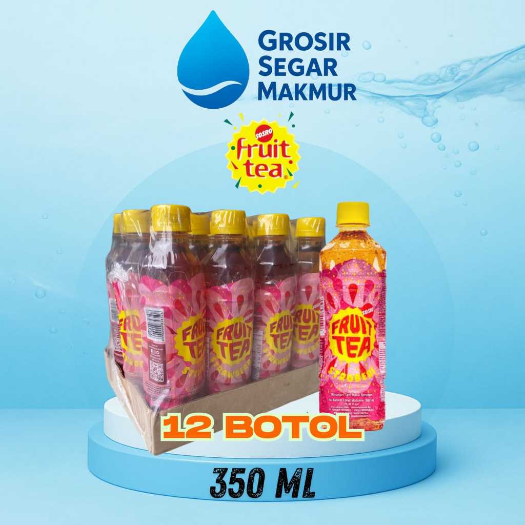 

FRUIT TEA STRAWBERRY 350 ml botol ( 1 dus 12 botol )