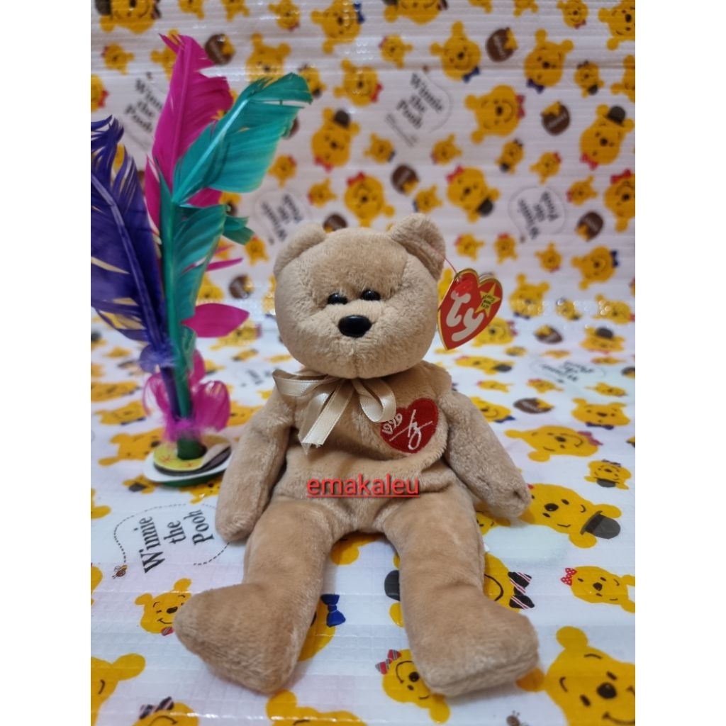 Boneka Vintage The Beanie Babies 1999 Signature Bear TY