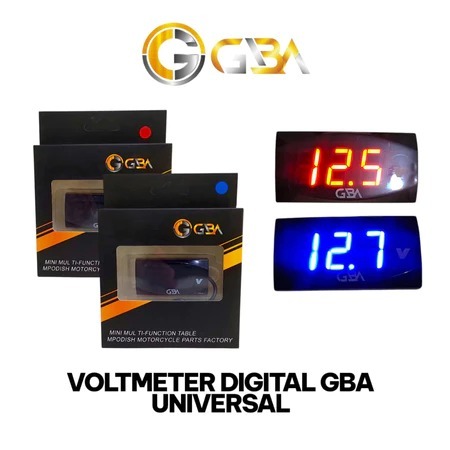 Volt Meter GBA Voltmeter Waterproof Volt Meter Motor Volt Meter Aki Digital Alat Pengukur Aki Motor