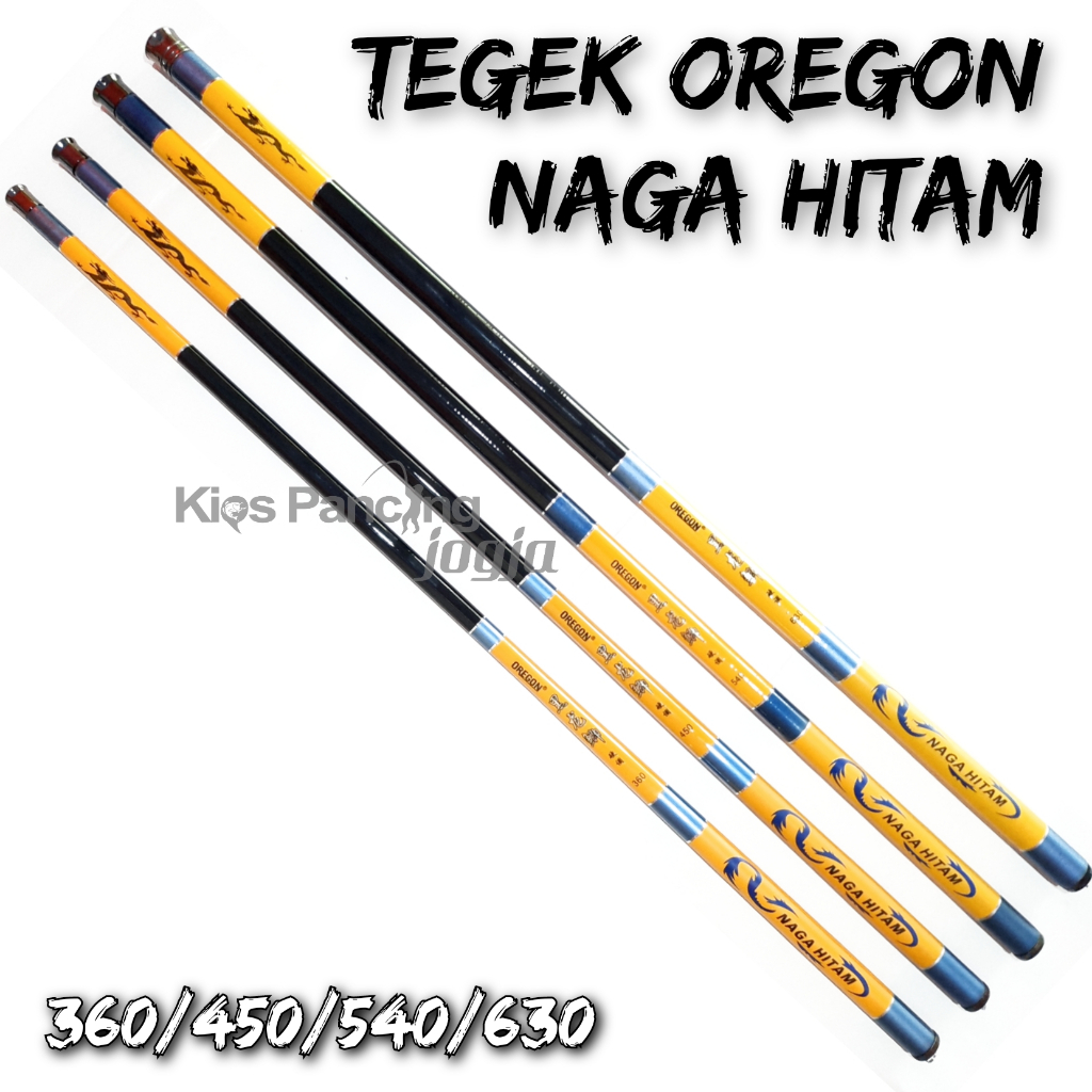 Joran Tegek Oregon Naga Hitam Sudah Termasuk Packing 180 360 450 540 630 Ruas Panjang