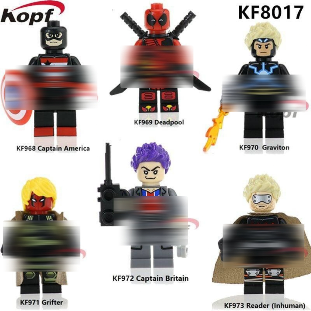KF8017 US Agent Deadpool Havok Grifter Manchester Black Reader - Mainan Brick