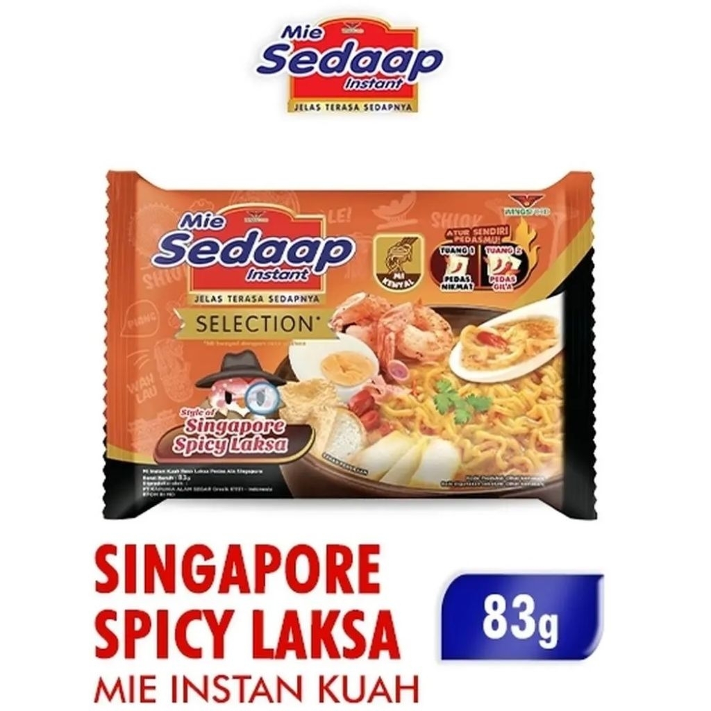

Sedaap Mi Instan Selection Singapore Laksa Pedas 83g