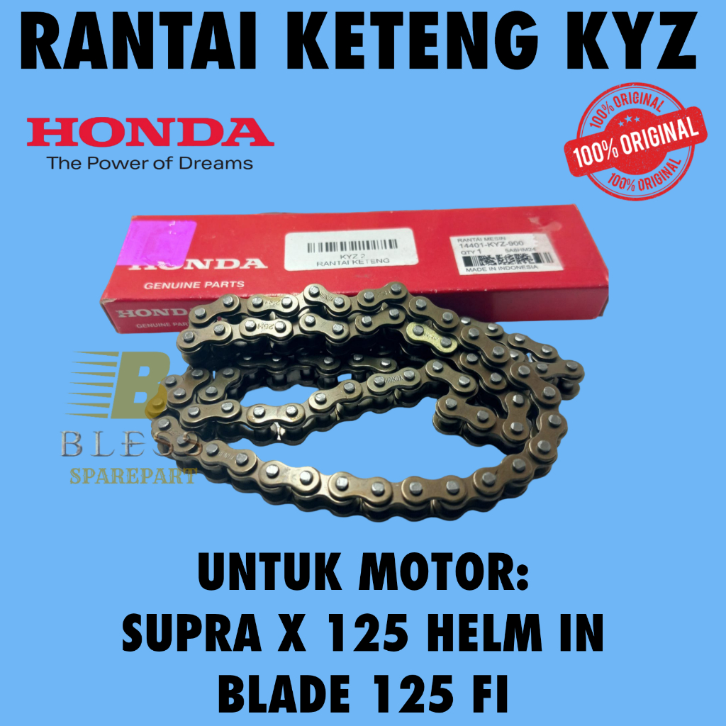 RANTAI KETENG KODE KYZ MOTOR,SUPRA X 125 HELM IN BLADE FI 125