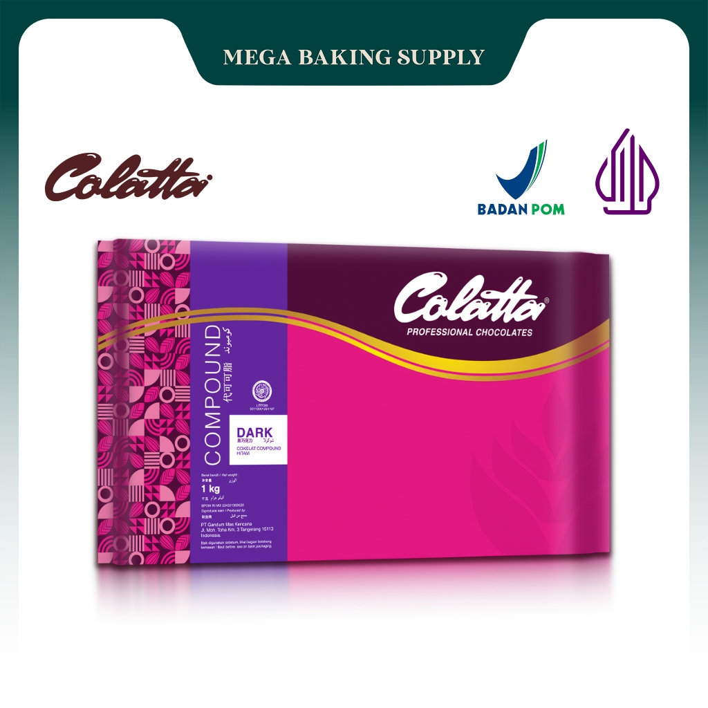 

Colatta Compound Chocolate Dark - Coklat Batang 1Kg | Mega Baking Supply
