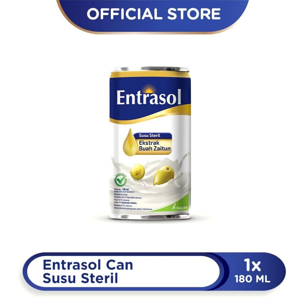 

ENTRASOL CAN SUSU STERIL PLAIN 180 ML