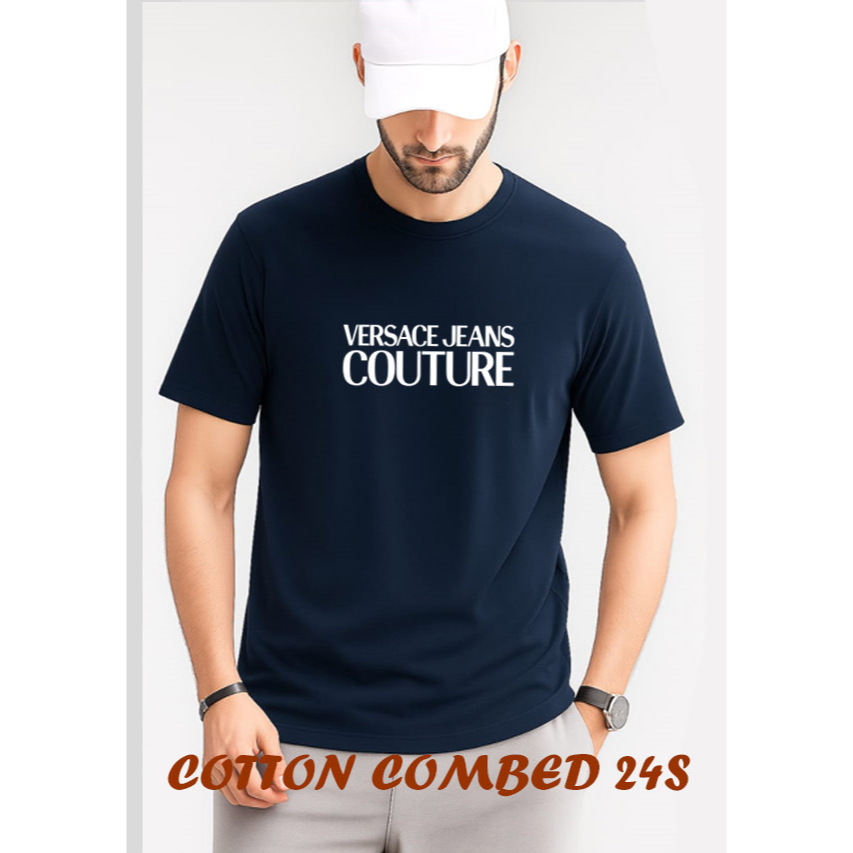 Kaos Versace Putih Atasan Pria Dewasa Lengan Pendek Katun Combed 24s Premium