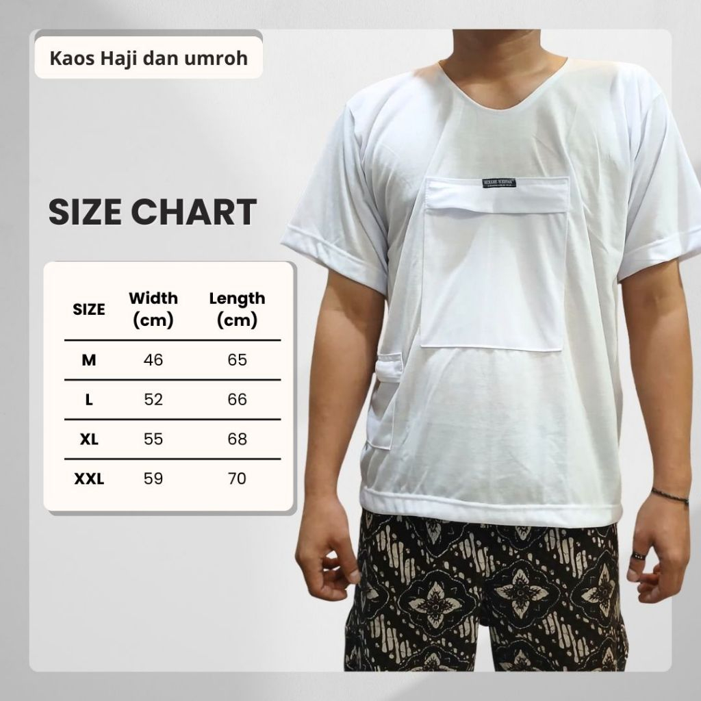 Kaos Haji Dan Umroh/ Kaos Haji Lengan Pendek/Kaos Haji Kantong Dua