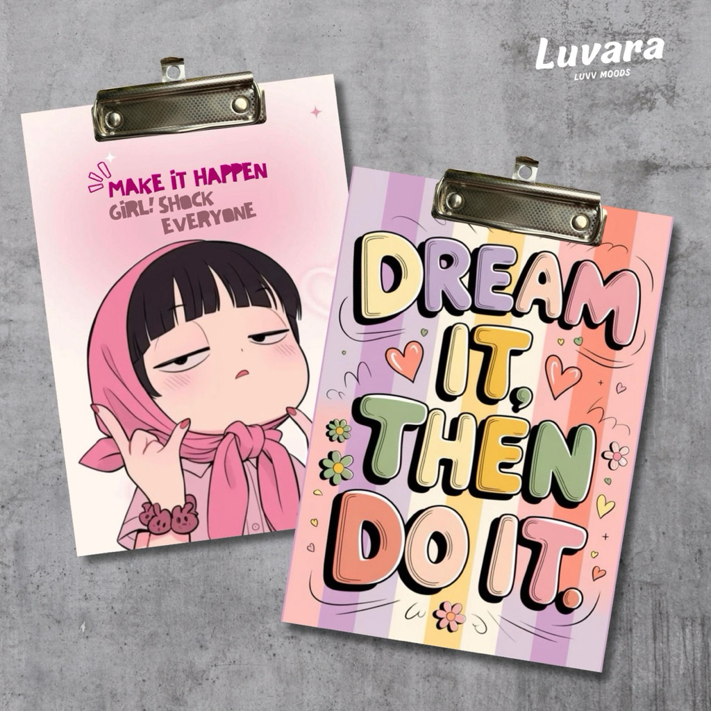 

Clipboard Papan Ujian Karakter Lucu Anak Estetik Papan Mdf A4