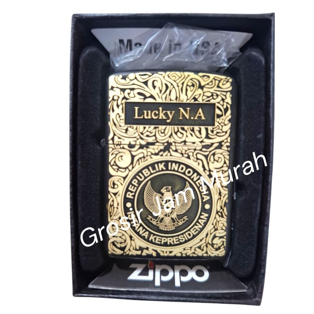 Korek Api Zippo Custom Logo Istana Negara Free Nama