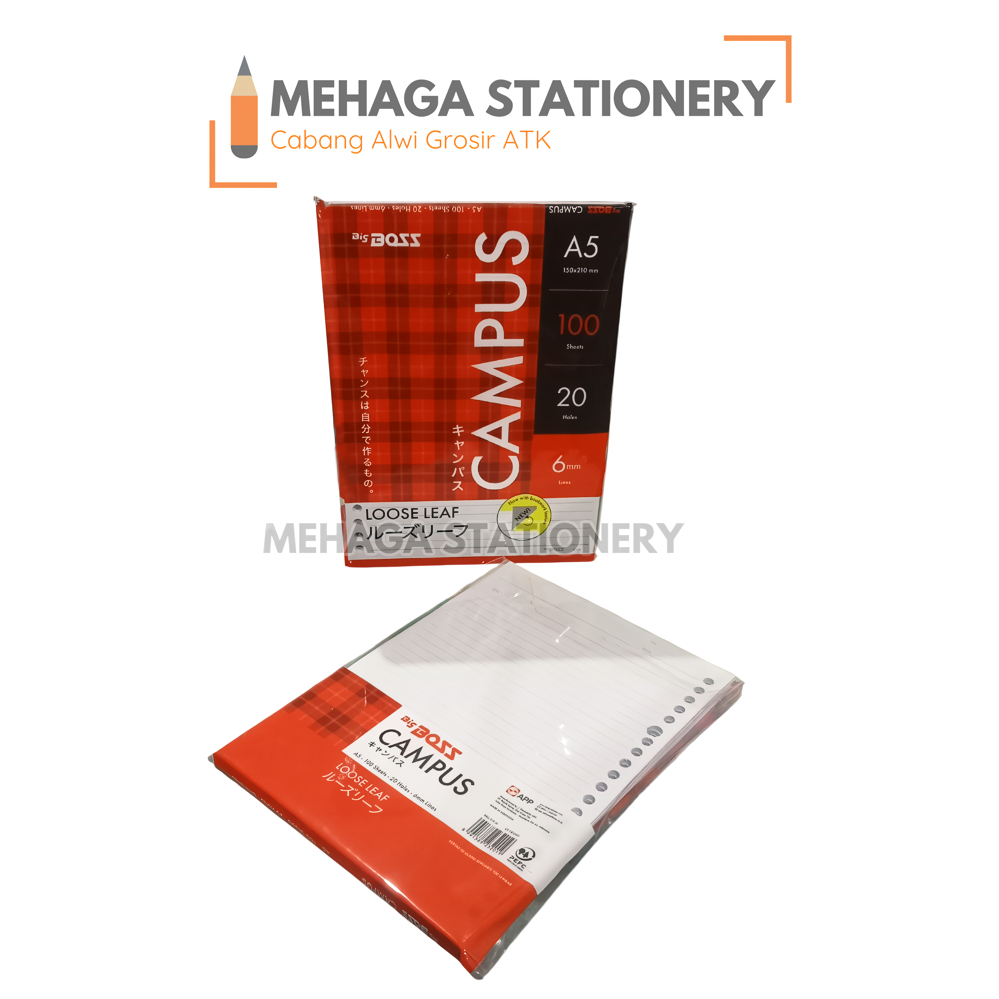 

Kertas Binder A5 Loose Leaf Isi 100 & 50 | 1 Pack