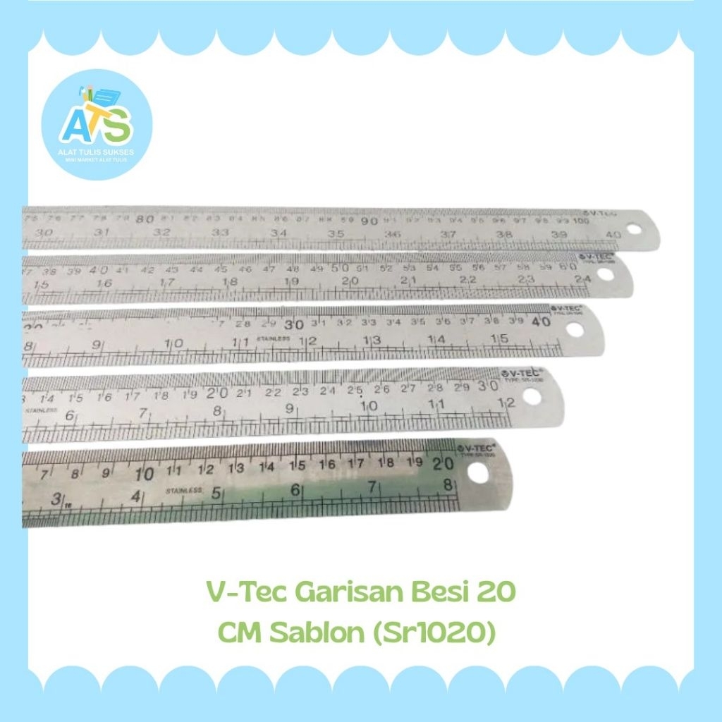 

v-tec garisan besi 20 cm sablon (sr1020)