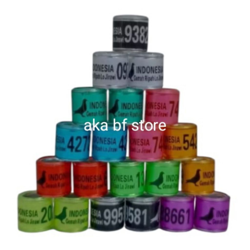 ring burung merpati indonesia MPOS kolong kentong balap PMTI warna random 1pcs
