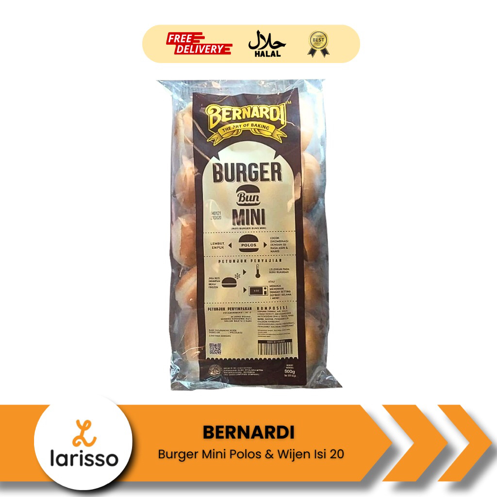

Bernardi Roti Burger Polos & Wijen Isi 20