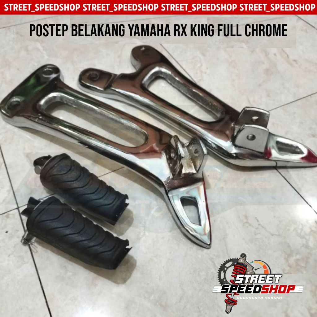 FOOTSTEP POSTEP BOSTEP BELAKANG YAMAHA RX KING FULL CHROME POSTEP RX KING BAHAN KRUM