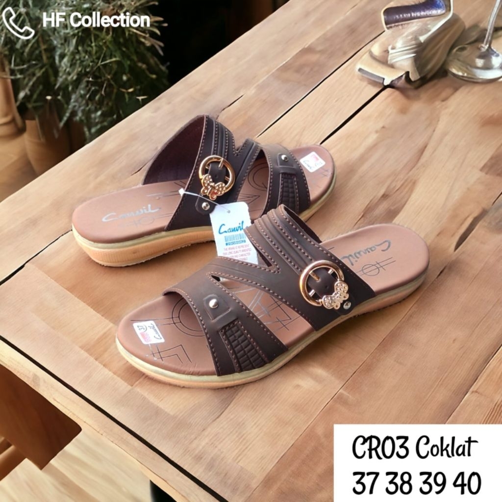 sandal selop wanita carvil bahan sintetis