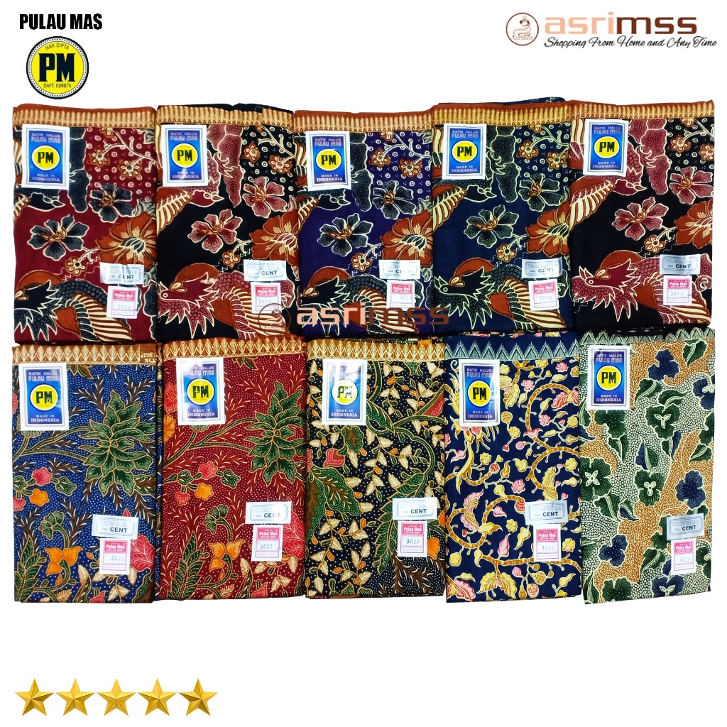 Kain Batik Jarik Barik Merk PM Cap Cent Primisima Bahan Katun Berkulitas Produk Original
