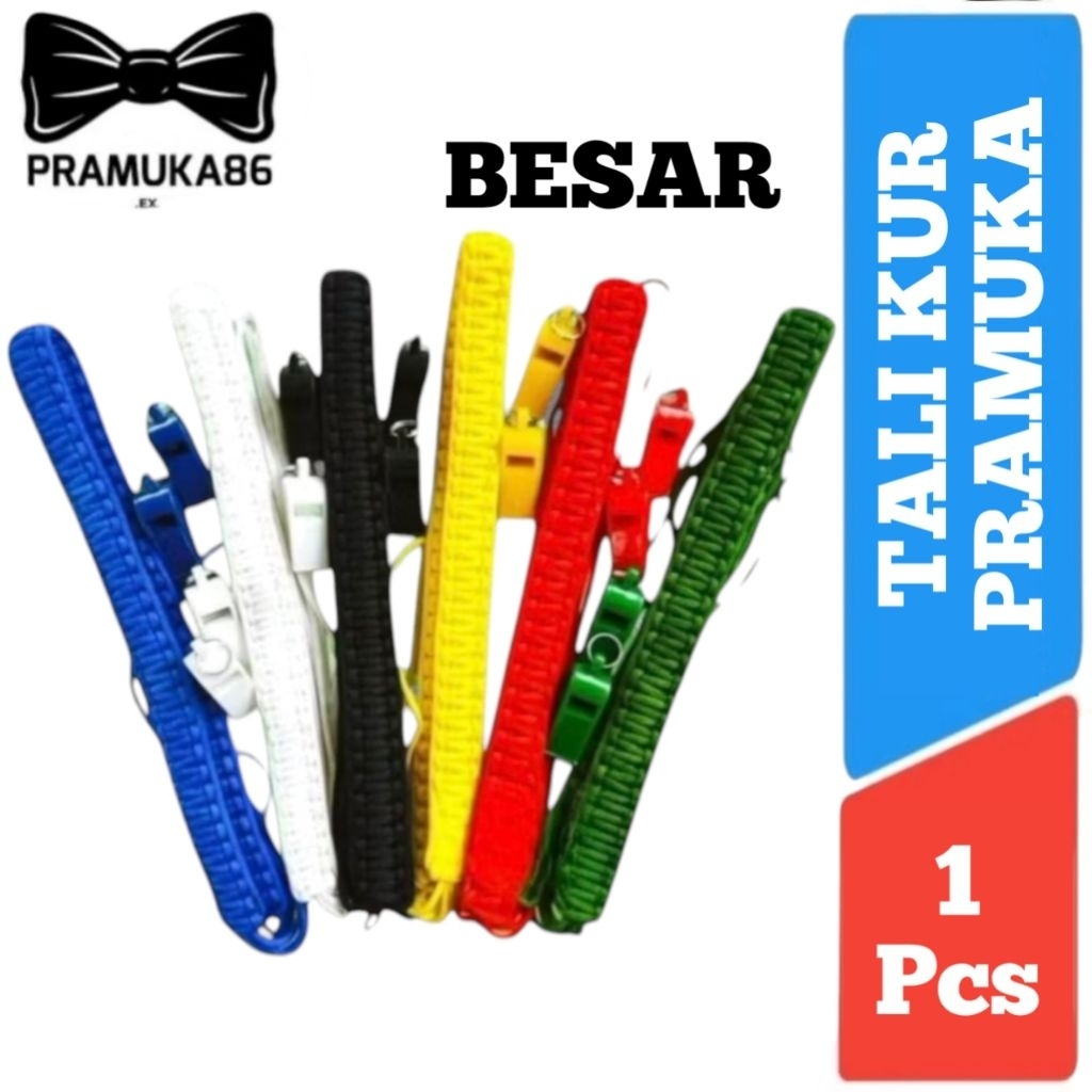 Talikur Pramuka Besar + Pluit / Tali Peluit Pramuka  / Tali Pluit Pramuka Besar  / Tali Koor Pramuka