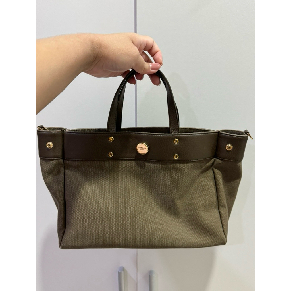 PRELOVED Fibreno Tutti Bag Medium Khaki
