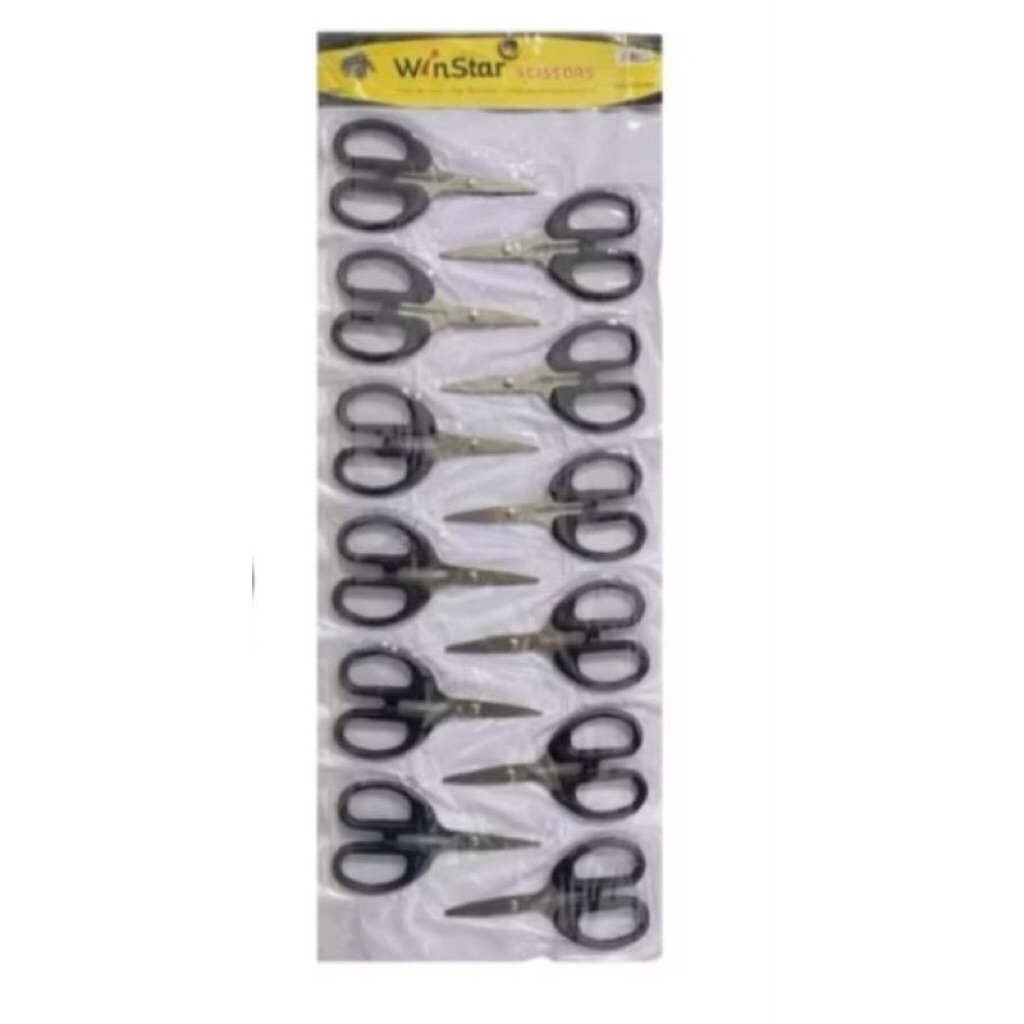 

gunting rencengan isi 12 pcs / gunting renceng ukuran 4,5 cm