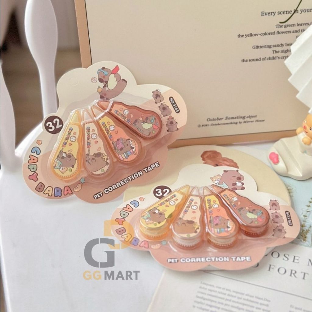 

G & G Mart TipX Capybara 1Set 4 Pcs CT-1928 PENGHAPUS PULPEN CORECTION TAPE TERMURAH PERLENGKAPAN ANAK TERJANGKAU PERLENGKAPAN SEKOLAH BISA COD