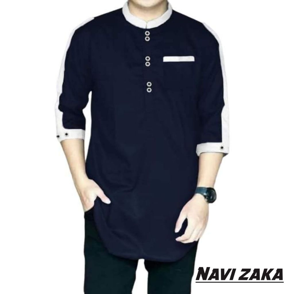 koko kurta Zaka kombinasi lengan 3/4 mewah dan ELEGAN