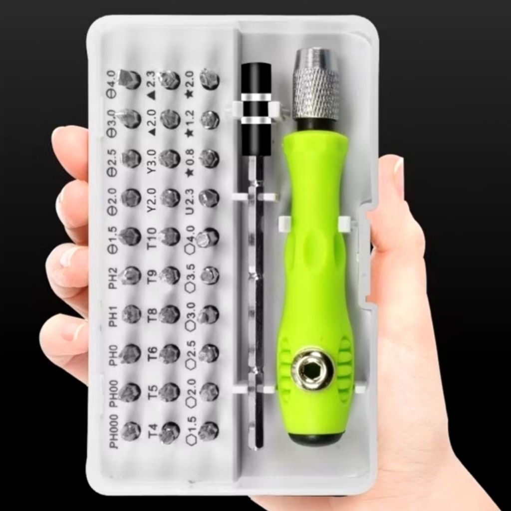 OBENG SET 32 IN 1 BAHAN BAJA KOKOH - SCREWDRIVER PRESISION HP TOOLS SERVIS