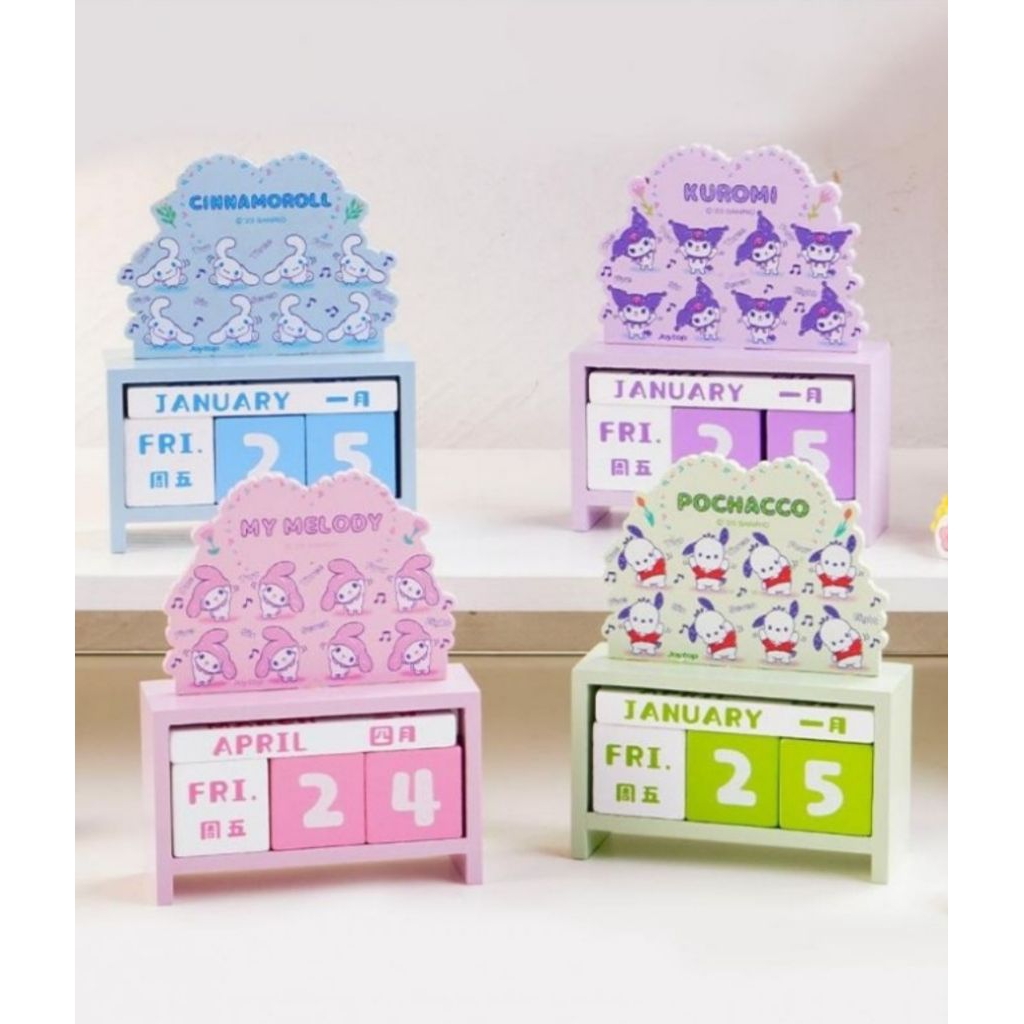 

Kalender kayu DIY kuromi pochacco ori uk 12.5x12.2