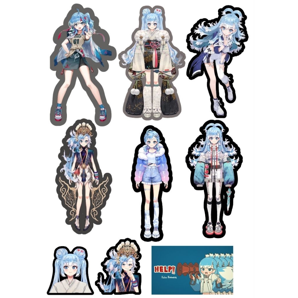 

Stiker pack isi 9 pcs KOBO KANAERU