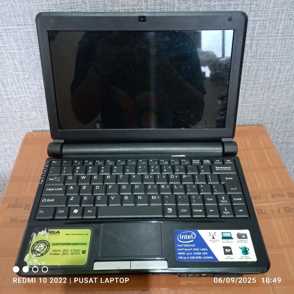 Mini Laptop Forsa Mesin nyala indikator layar tidak tampil anggap gambling unit casing mulus kumplit
