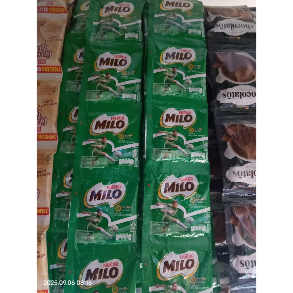 

Milo 22g Renceng isi 10 Sachet
