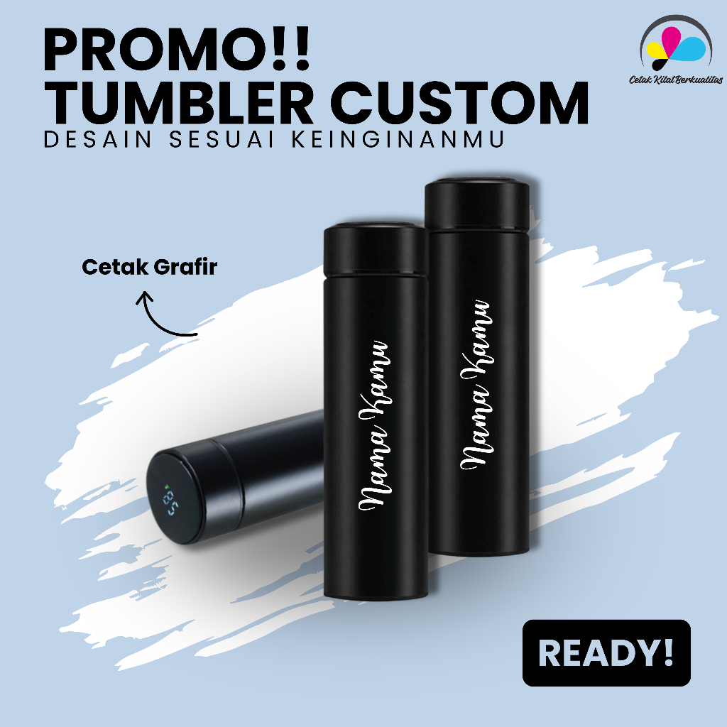[FREE DESIGN] JASA CETAK GRAFIR TUMBLER/AKRILIK/KAYU/PULPEN/STAINLESS