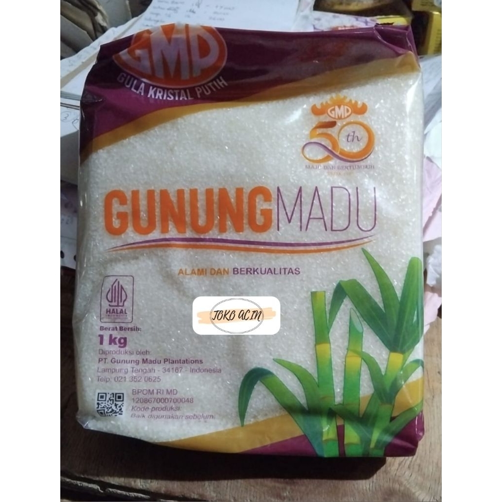 

Gula GMP gunung madu 1kg, gula kristal putih, gula putih, gula serbaguna