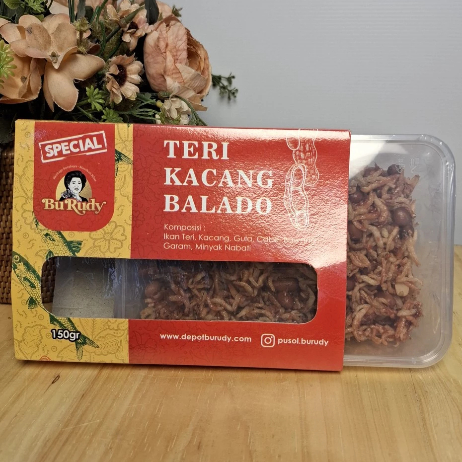 

Teri Kacang Balado Pedas Manis Bu Rudy 150 Gr Tahan Lama, Higienis, Halal, dan Siap Santap