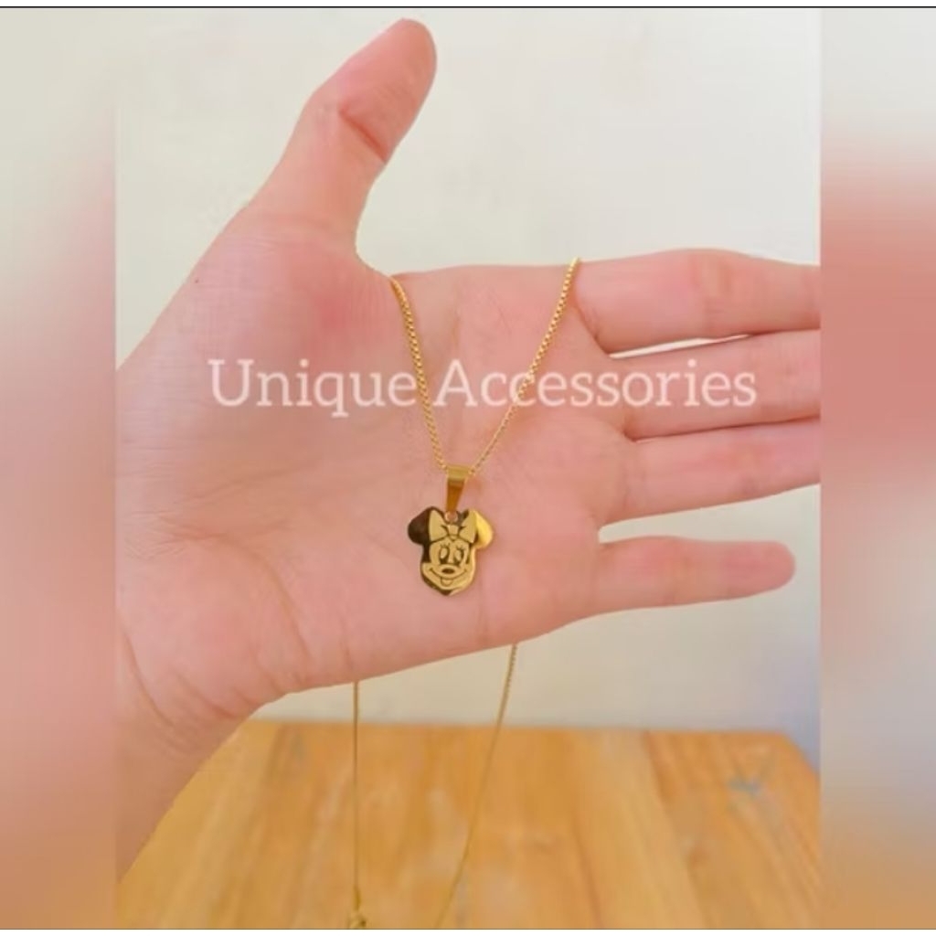 Kalung Anak Kartun Titanium Anti Karat LapisEmas Kalung Anak Perempuan Perhiasan Anak