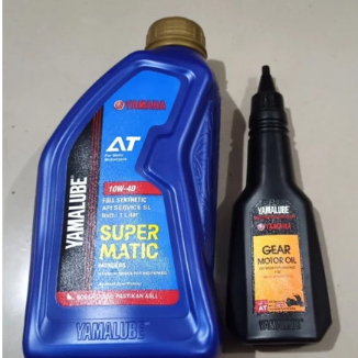 PAKET OLI YAMALUBE SUPER MATIC + YAMALUBE GEAR OIL 150 ML