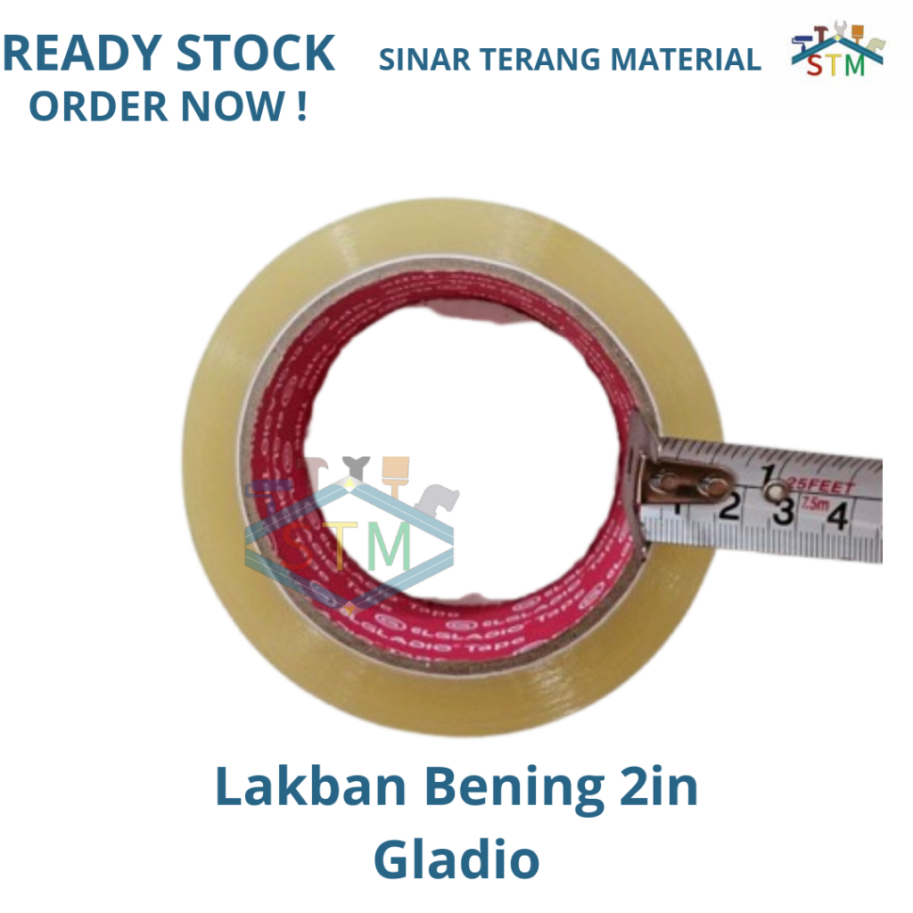 

Lakban Bening Merk Gladio 2in / Isolasi Bening Merk Gladio 2in / Lakban OPP Gladio 2in