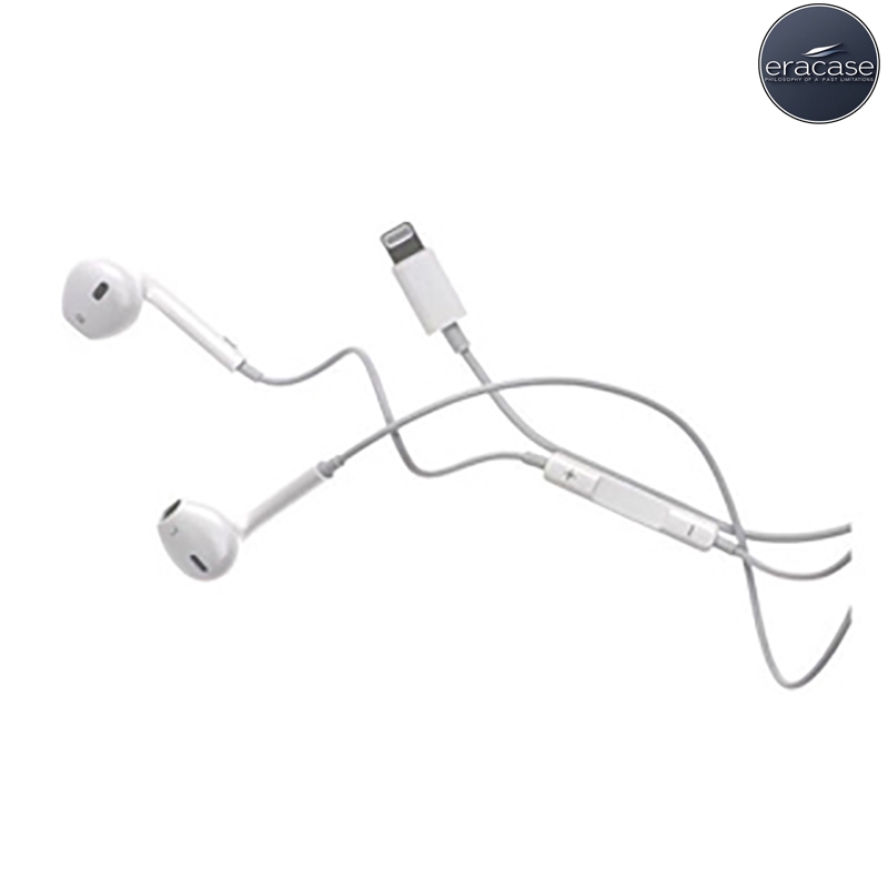 Earphone With Lightning Headset Hf Handsfree Ligthing Original Cabutan Compatible For Iphone 7 8 7+ 