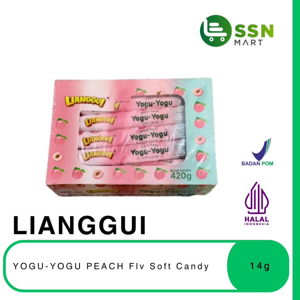 

SSNMart Lianggui YOGU-YOGU PEACH Flv. Soft Candy 14g