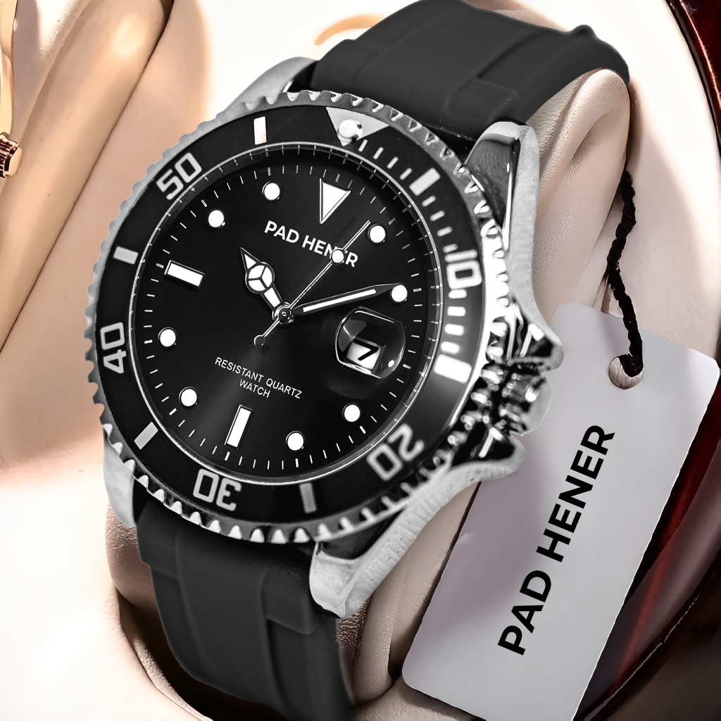 PAD HENER SKY MASTER Black Rubber Jam Tangan Original Bezel aktif Quick Release Free Box Pad Hener