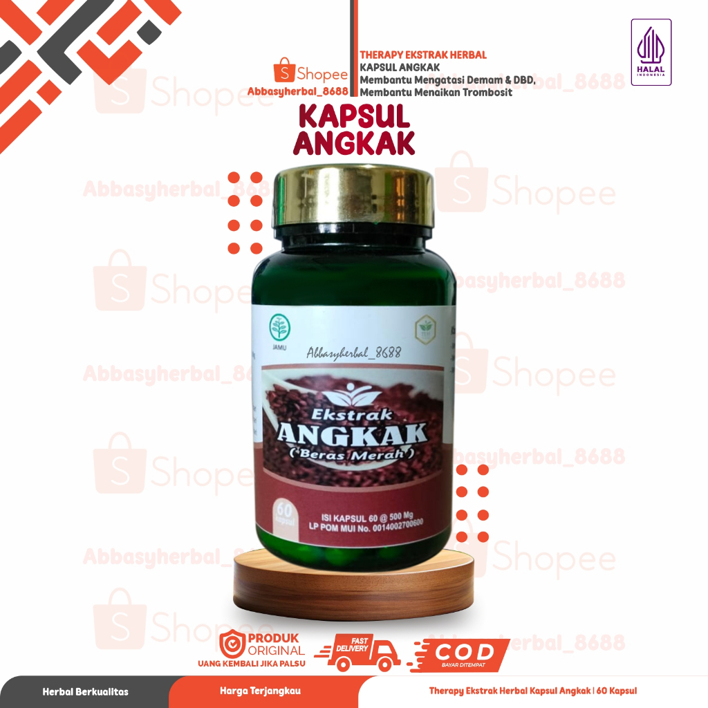 Abbasy Herbal_ Therapy Ekstrakt Herbal Kapsul Angkak (Beras Merah) 60 Kapsul