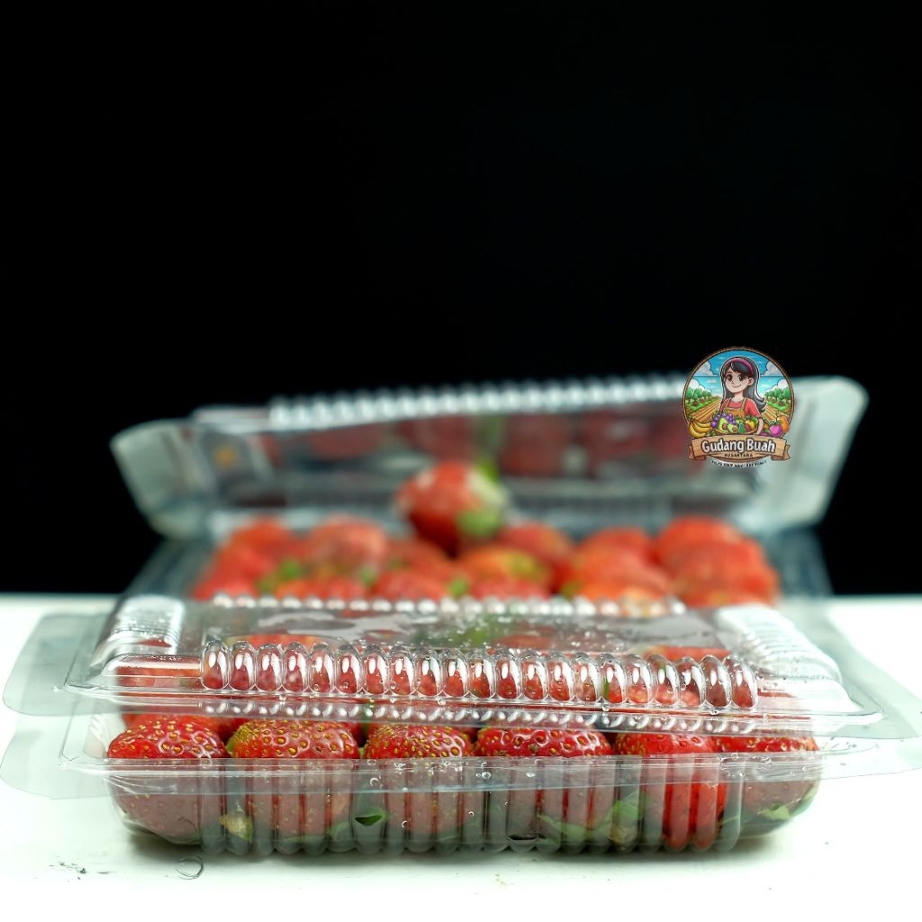 Buah stroberi fresh / buah segar stroberi 100gr - GUDANGBUAHNUSANTARA