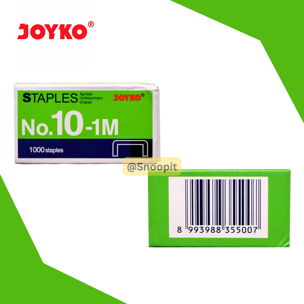 

Isi Staples Stapler JOYKO no.10-1M Isian Hekter HD10 HD 10 D - Jual per kotak